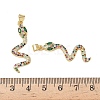 Brass Micro Pave Cubic Zirconia Pendants KK-L243-29G-03-3