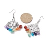 Natural Mixed Gemstone Chips Chandelier Earrings EJEW-JE05418-02-2