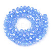 Electroplate Glass Beads Strands EGLA-A034-J8mm-B08-2