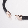 Nylon Twisted Cord Bracelet Making MAK-F019-04RG-2
