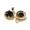 Brass Micro Pave Cubic Zirconia Charms KK-R210-25G-2