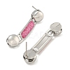 304 Stainless Steel Enamel Stud Earrings EJEW-S229-15P-06-2