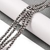 Electroplate Non-magnetic Synthetic Hematite Beads Strands G-J169B-3mm-07-5