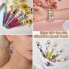 120Pcs Brass Rhinestone Spacer Beads RB-SZ0001-07A-6