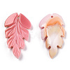 Natural Pink Shell Pendants SSHEL-H068-02-1