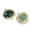 Natural Green Strawberry Quartz Faceted Oval Links G-B126-01G-02-2
