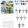 DIY Faceted Beads Earring Making Kit DIY-SZ0007-70-1