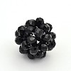 Glass Crystal Round Woven Beads GLAA-A034-8mm-A08-1