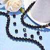 Natural Black Agate Beads Strands X-G-G391-8mm-01-6