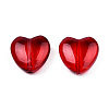 Transparent Spray Painted Glass Beads GLAA-N035-030-C07-2