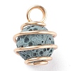 Unwaxed Natural Lava Rock Charms PALLOY-JF01334-3