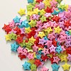 300Pcs 6 Colors Acrylic Buttons BUTT-DJ0001-12-4