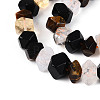 Natural Obsidian & Citrine & Tiger Eye Beads Strands G-N358-01A-05-4
