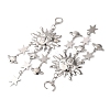 Alloy Sun Chandelier Earrings for Women EJEW-U028-01P-3