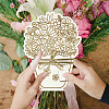 Wood Flower Bouquet Greeting Card AJEW-WH0441-010-6