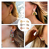 60Pcs 3 Color Flat Round 304 Stainless Steel Stud Earring Findings STAS-TA0002-47-7