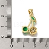 Rack Plating Brass Micro Pave Cubic Zirconia Pendants KK-G500-29G-01-3