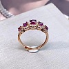 Flat Round Natural Garnet Finger Rings FS-WG33969-01-2