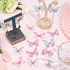 SUNNYCLUE 180Pcs 9 Style Two Tone Polyester Fabric Wings Crafts Decoration FIND-SC0004-17-4