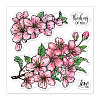 PVC Sakura Stamp DIY-WH0486-002-1