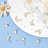 20Pcs Brass Micro Pave Clear Cubic Zirconia Stud Earring Findindgs KK-BC0009-88-4