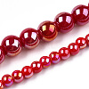 Electroplate Opaque Glass Beads Strands X-GLAA-T032-P6mm-AB04-4