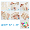 5-Layer Wooden Craft Paint & Brash Rack DIY-WH0401-05-4