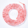 Cherry Quartz Glass Beads Strands G-S366-106-2