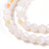 Opaque Solid Color Electroplate Glass Beads Strands EGLA-A039-P2mm-L06-2