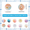 300Pcs 10 Colors Frosted Baking Paint Crackle Glass Beads with Glitter Powder DGLA-LT0001-04-2