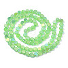 Electroplate Transparent Glass Beads Strands EGLA-Q125-002-B01-2