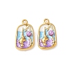 304 Stainless Steel Enamel Shell Shape Pendants STAS-I346-05G-05-1