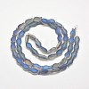 Frosted Electroplate Glass Fish Beads Strands EGLA-M001-D04-2
