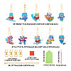 2 Sets 2 Style DIY Diamond Painting Sporting Panda Keychain Kits DIY-TA0003-80-3