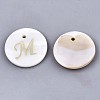 Natural Freshwater Shell Pendants SHEL-N027-04M-1