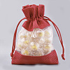 Cotton & Organza Packing Pouches Drawstring Bags ABAG-S004-09C-13x18-1
