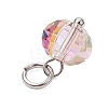 304 Stainless Steel Open Jump Rings ande Glass Beads Pendants PALLOY-JF03599-02-5