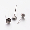 304 Stainless Steel Stud Earring Findings STAS-E074-08-1