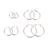 304 Stainless Steel Hoop Earrings for Women EJEW-X0015-02P-01-1