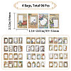 Gorgecraft 4 Sets 4 Styles PET Transparent Window Decorative Stickers DIY-GF0006-98-2