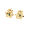 Brass Micro Pave Cubic Zirconia Ear Studs EJEW-P283-01G-05-1