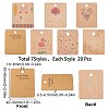 SUNNYCLUE 140Pcs 7 Style Paper Jewelry Display Cards CDIS-SC0001-05-2