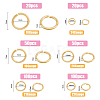 SUPERFINDINGS 340Pcs 6 Sizes Brass Jump Rings KK-FH0005-39-2