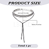 1Pc Brass Jet Rhinestone Cup Chain Lariat Necklaces NJEW-LP0001-56-2