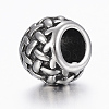 304 Stainless Steel Basket Weave Pattern Beads STAS-G153-49AS-2