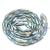 Electroplated Glass Beads Strands EGLA-S174-06E-2