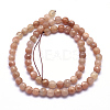 Natural Sunstone Beads Strands G-K224-10-6mm-2