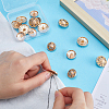 Gorgecraft 16Pcs 2 Style Alloy Enamel Shank Buttons BUTT-GF0003-50-6