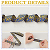 7M Polyester Jacquard Rhombus Ribbon SRIB-WH0011-213-4