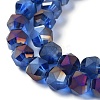 Electroplate Transparent Glass Beads Strands EGLA-I018-HR05-3